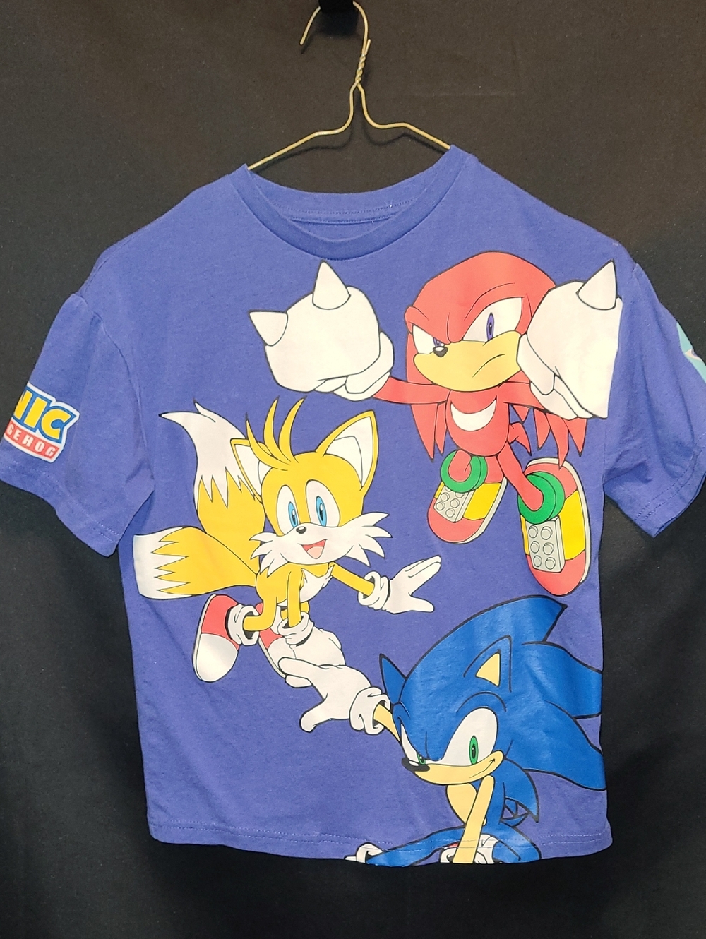 SEGA Sonic The Hedgehog Kids Graphic Tee - Blue SIZE BOYS 7-8 New Condition